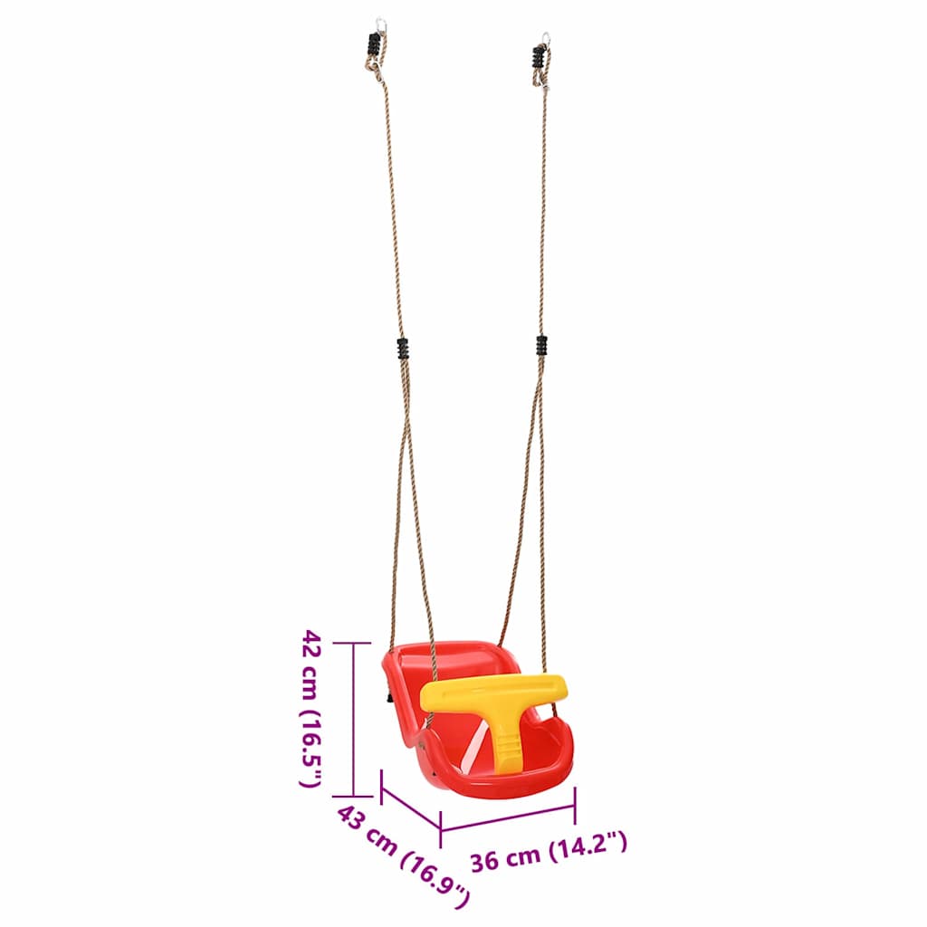 vidaXL Κούνια ρηλάξ 2 pcs Κόκκινο 36 x 43 x 42 εκ. Πλαστικό