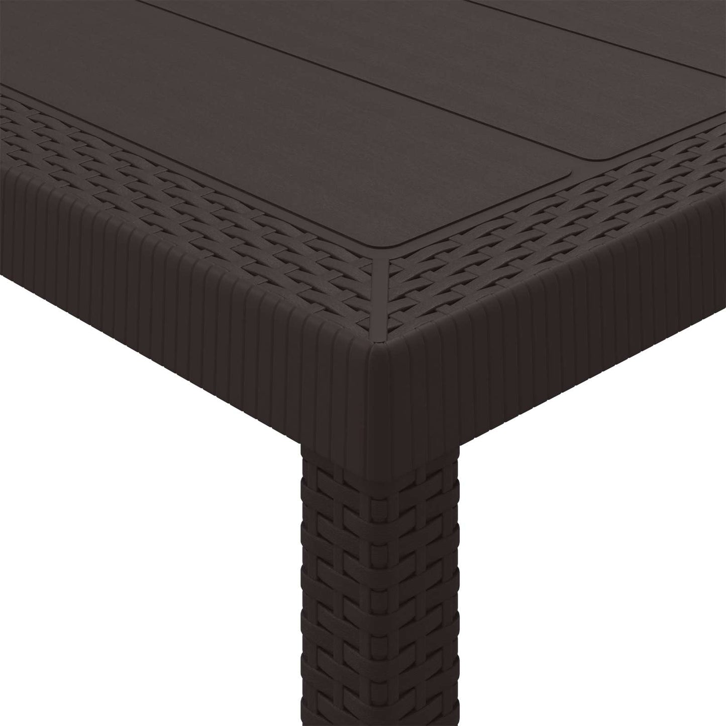 vidaXL Τραπέζι Κήπου Καφέ 150 x 100 x 73 εκ. συνθετικό ρατάν