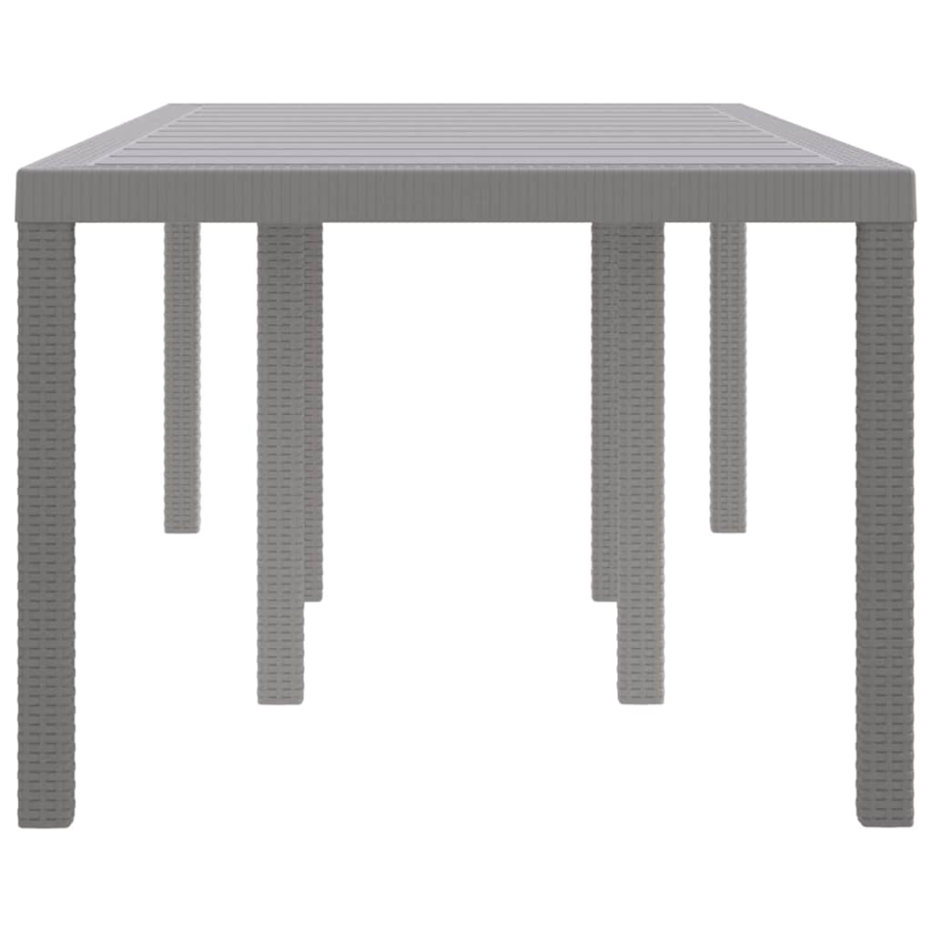 vidaXL Τραπέζι Κήπου Ανοιχτό γκρι 200 x 100 x 73 εκ. συνθετικό ρατάν