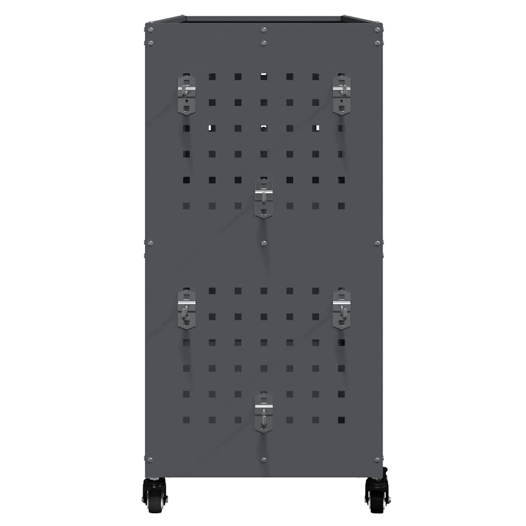 vidaXL Καρότσι εργαλείων με ράφι Ανθρακί 75 x 35 x 73 εκ. Κρύα χάλυβας