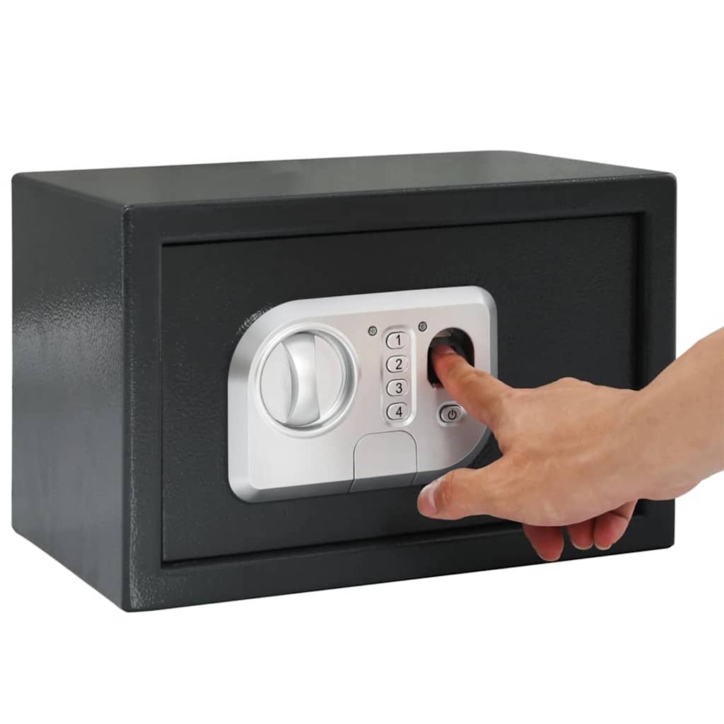 vidaXL Ψηφιακό Ασφαλές Σκούρο γκρι 31 x 20 x 20 εκ. Ατσάλι