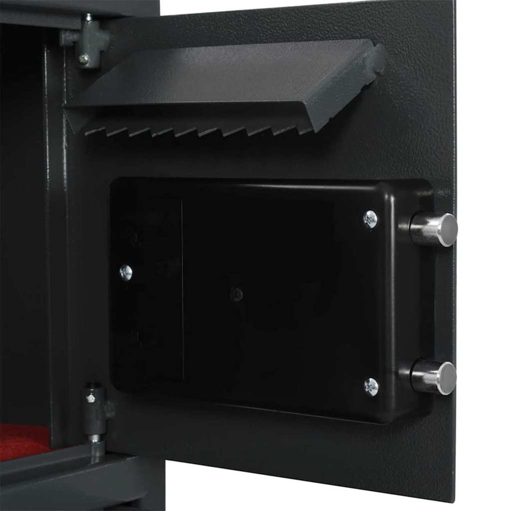 vidaXL Ψηφιακός Σαφής Σκούρο Γκρι 35x31x80 εκ Ατσάλι