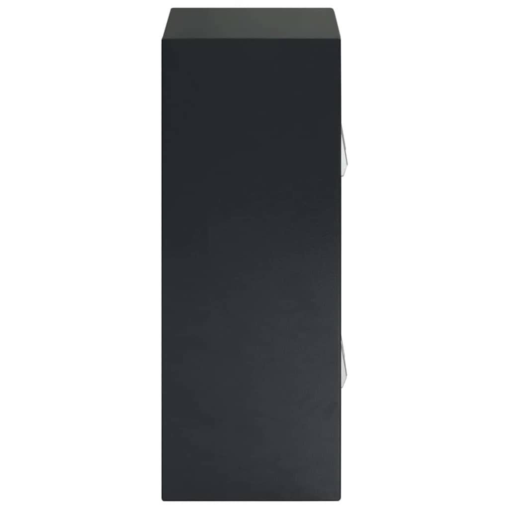 vidaXL Ψηφιακός Σαφής Σκούρο Γκρι 35x31x80 εκ Ατσάλι