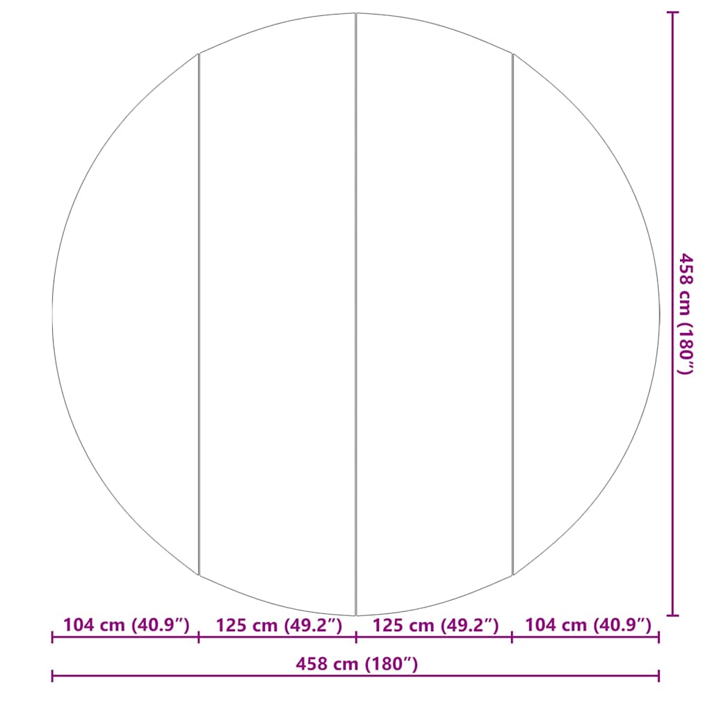 vidaXL Εδαφοκάλυψη Πισίνας Μαύρο Ø 458 εκ Μη Υφαμένο Ύφασμα