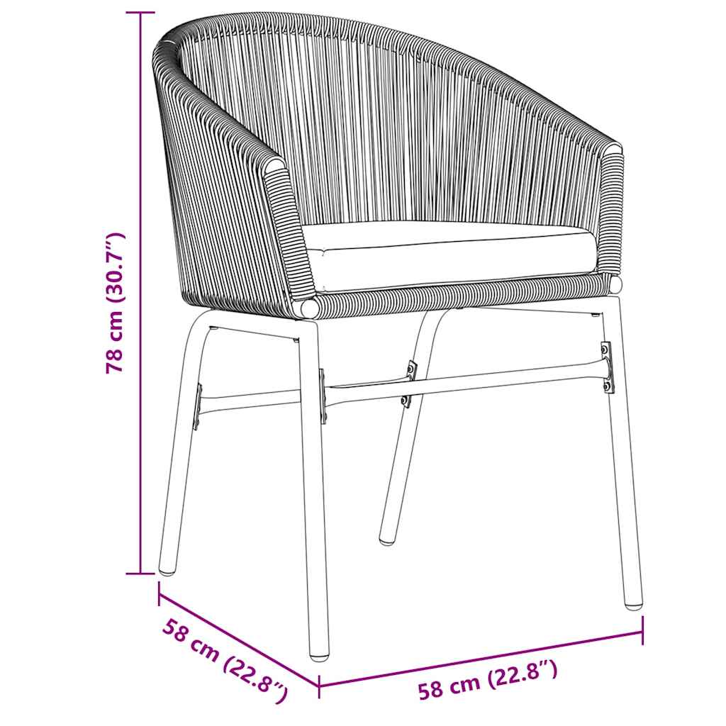 vidaXL Σετ Εξωτερικής Τραπεζαρίας 9 pcs Γκρι Large