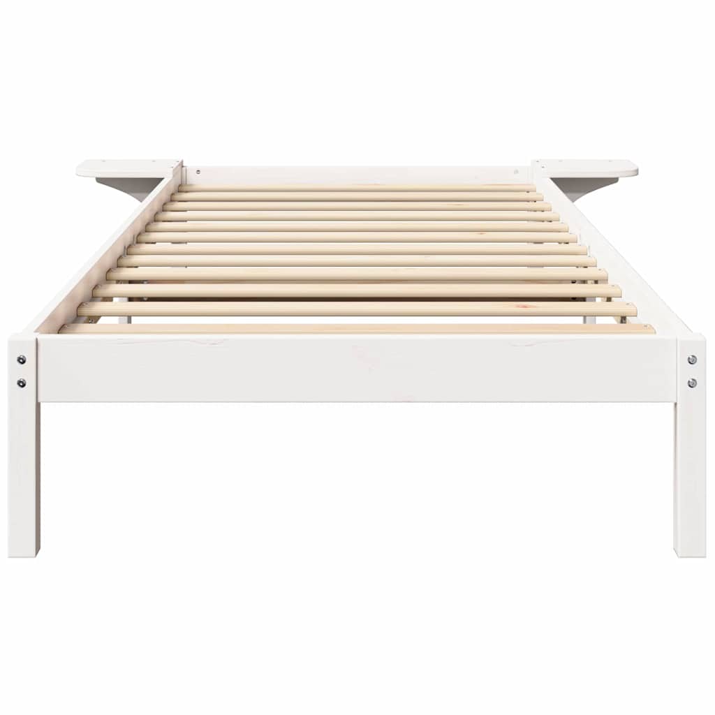 vidaXL Σκελετός Κρεβατιού Λευκό 90 x 190 cm Στερεά ξυλεία πεύκου