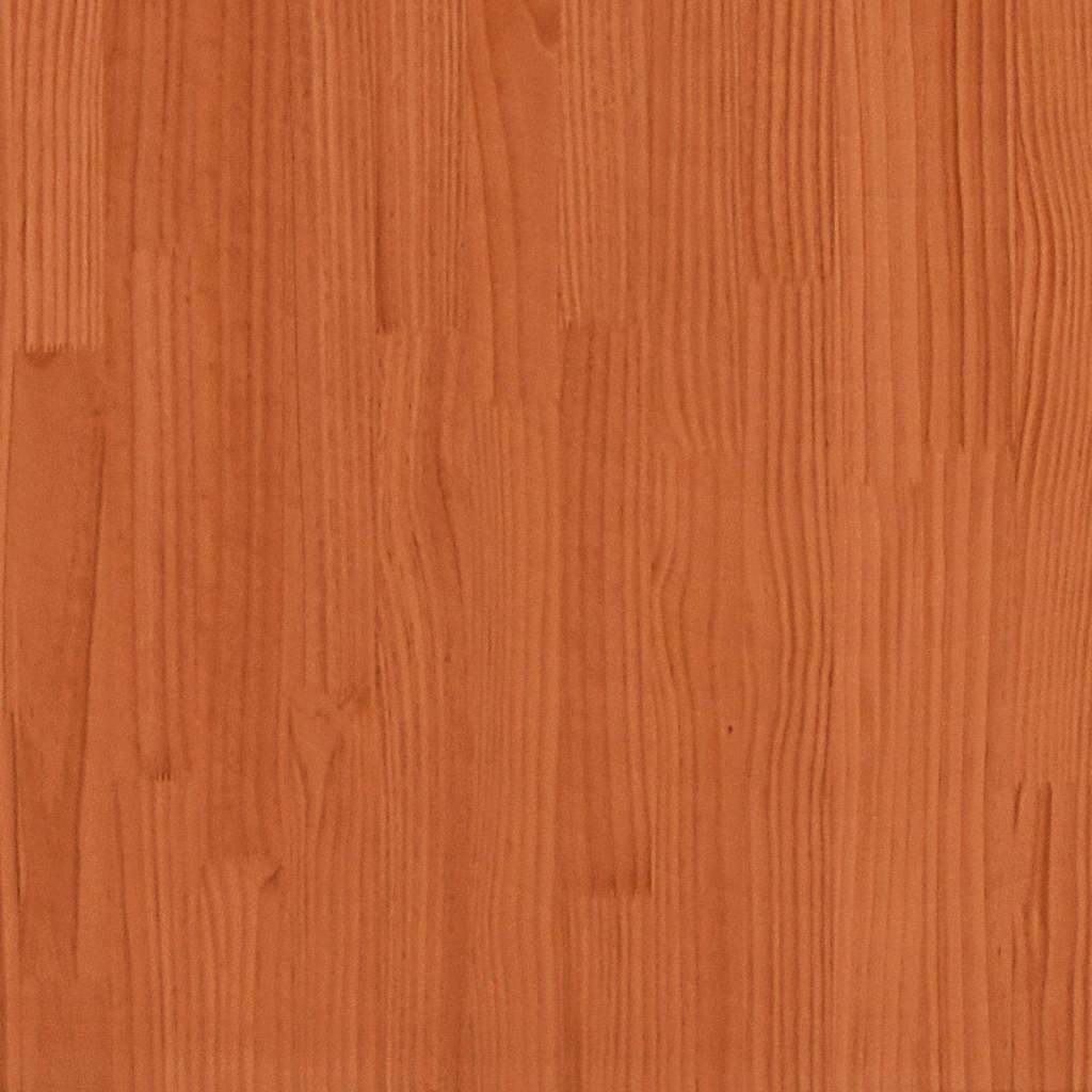 vidaXL Σκελετός Κρεβατιού Κερωτό καφέ 75 x 190 cm Στερεά ξυλεία πεύκου