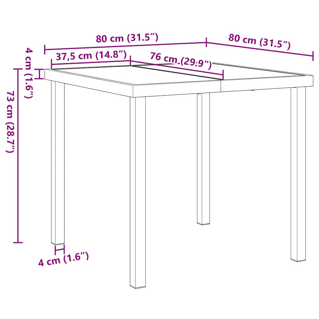 vidaXL Σέτ φαγητού για κήπο με μαξιλάρι 5 pcs Γκρι Πολυ ράταν