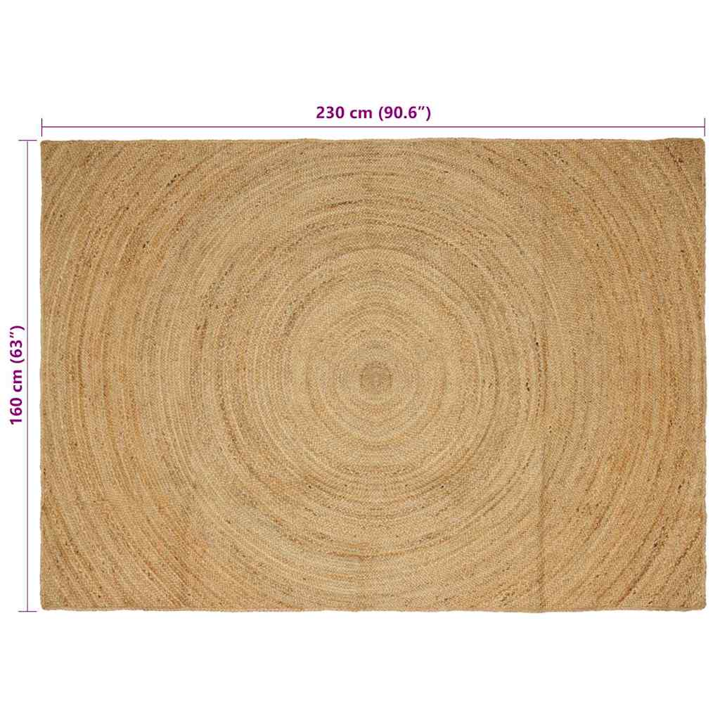 vidaXL Χαλί Καφέ 160 x 230 cm Γιούτα