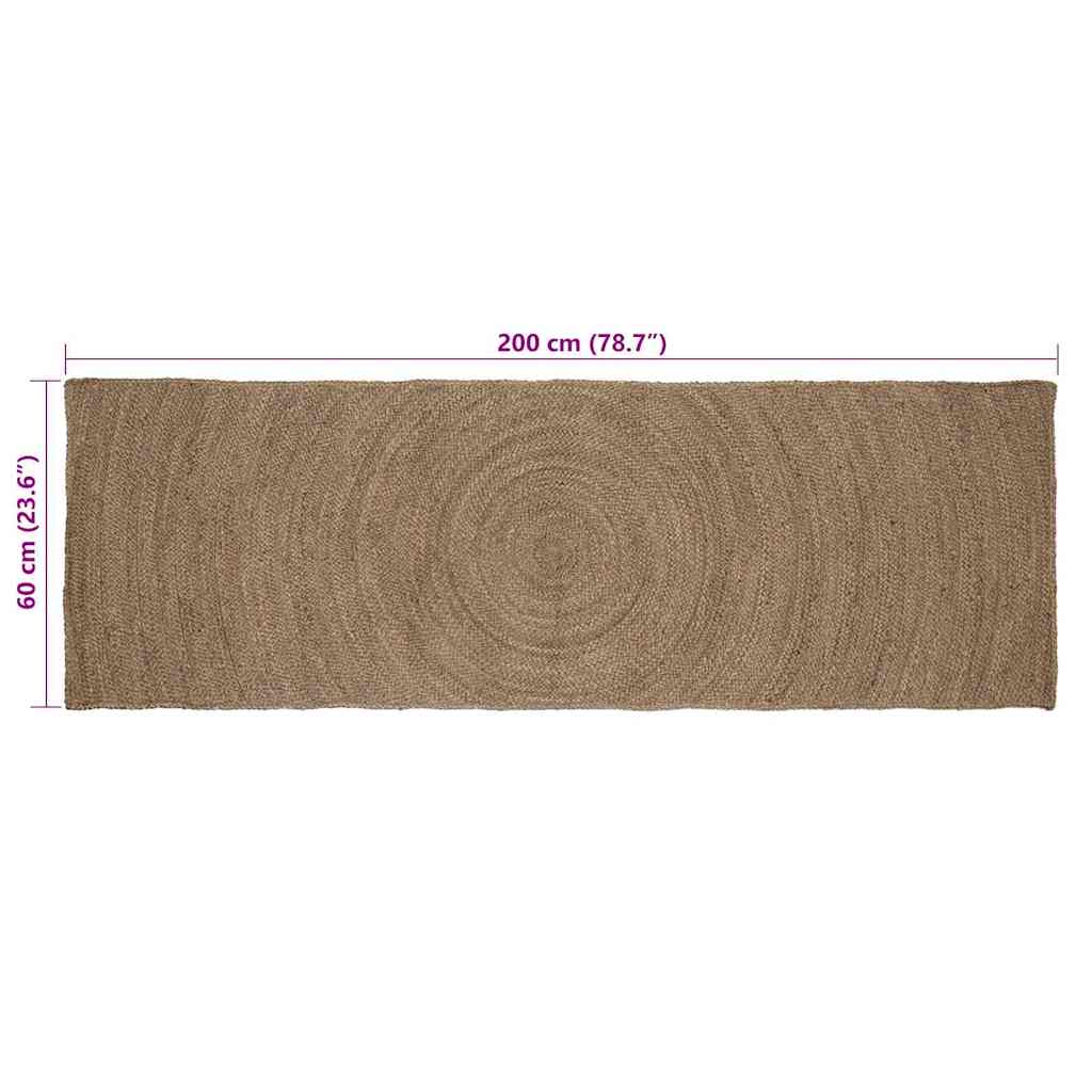 vidaXL Χαλιά χώρου Γκρι 60 x 200 cm Γιούτα
