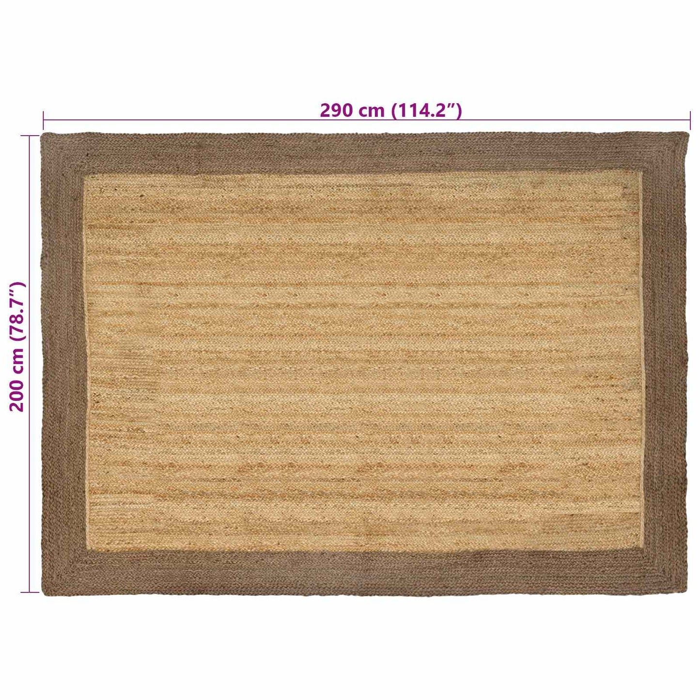 vidaXL Χαλιά χώρου Γκρι 200 x 290 εκ. Γιούτα