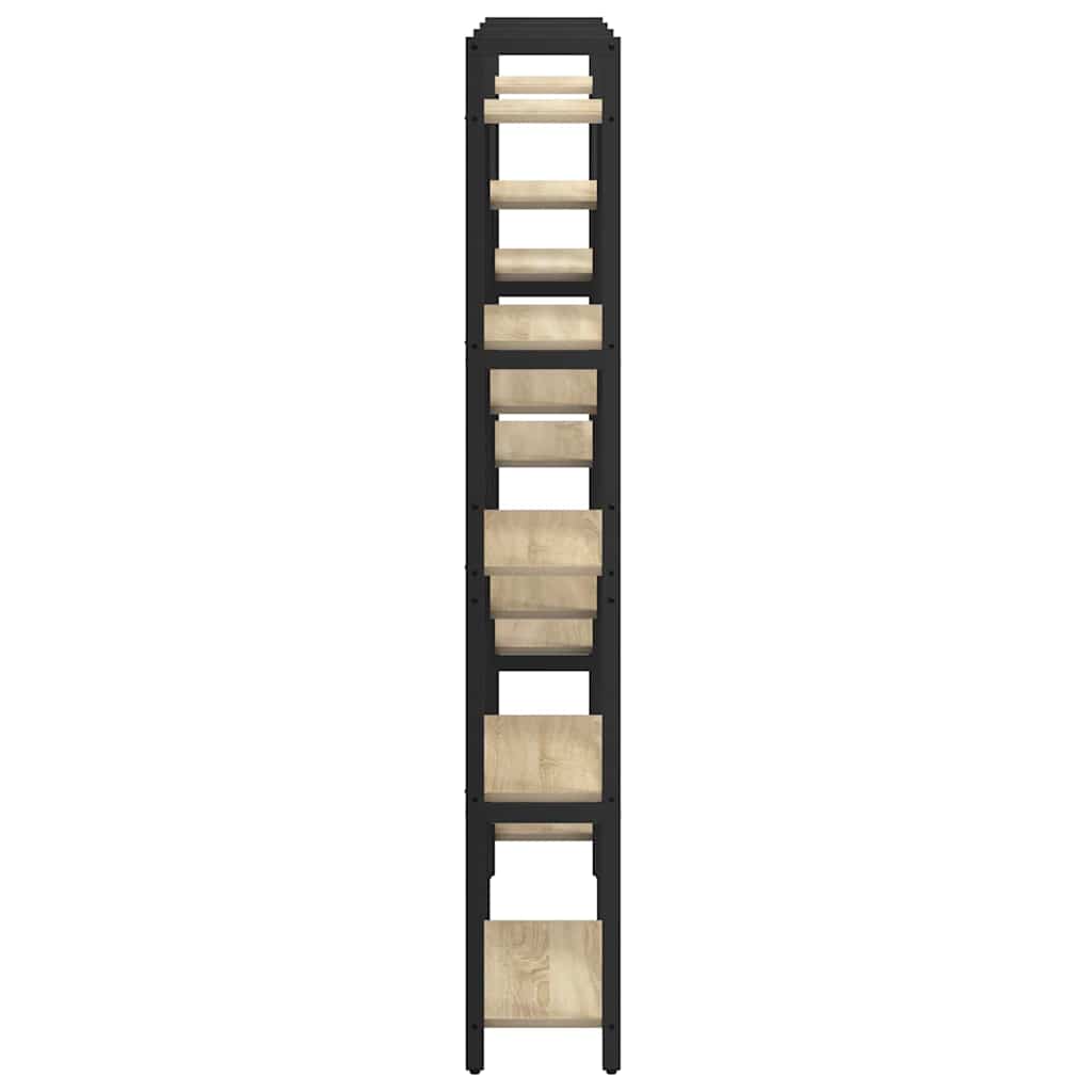 vidaXL Ράφι Βιβλίων Sonoma Δρυς 156 x 25 x 167.5 εκ Επεξεργασμένο ξύλο