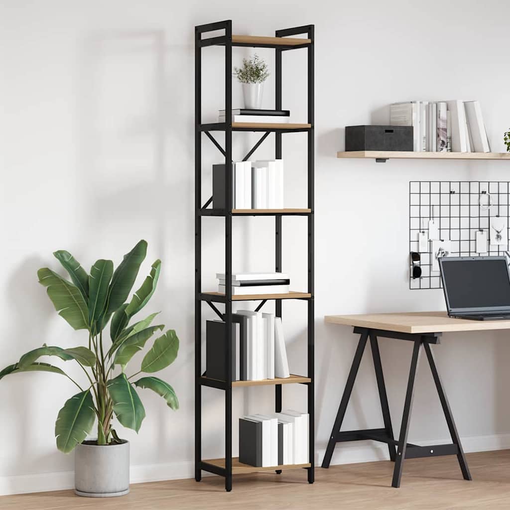 vidaXL Βιβλιοθήκη artisan δρυς 40 x 30 x 188 εκ Επεξεργασμένο ξύλο