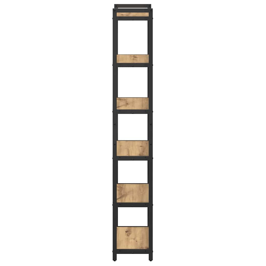 vidaXL Βιβλιοθήκη artisan δρυς 40 x 30 x 188 εκ Επεξεργασμένο ξύλο