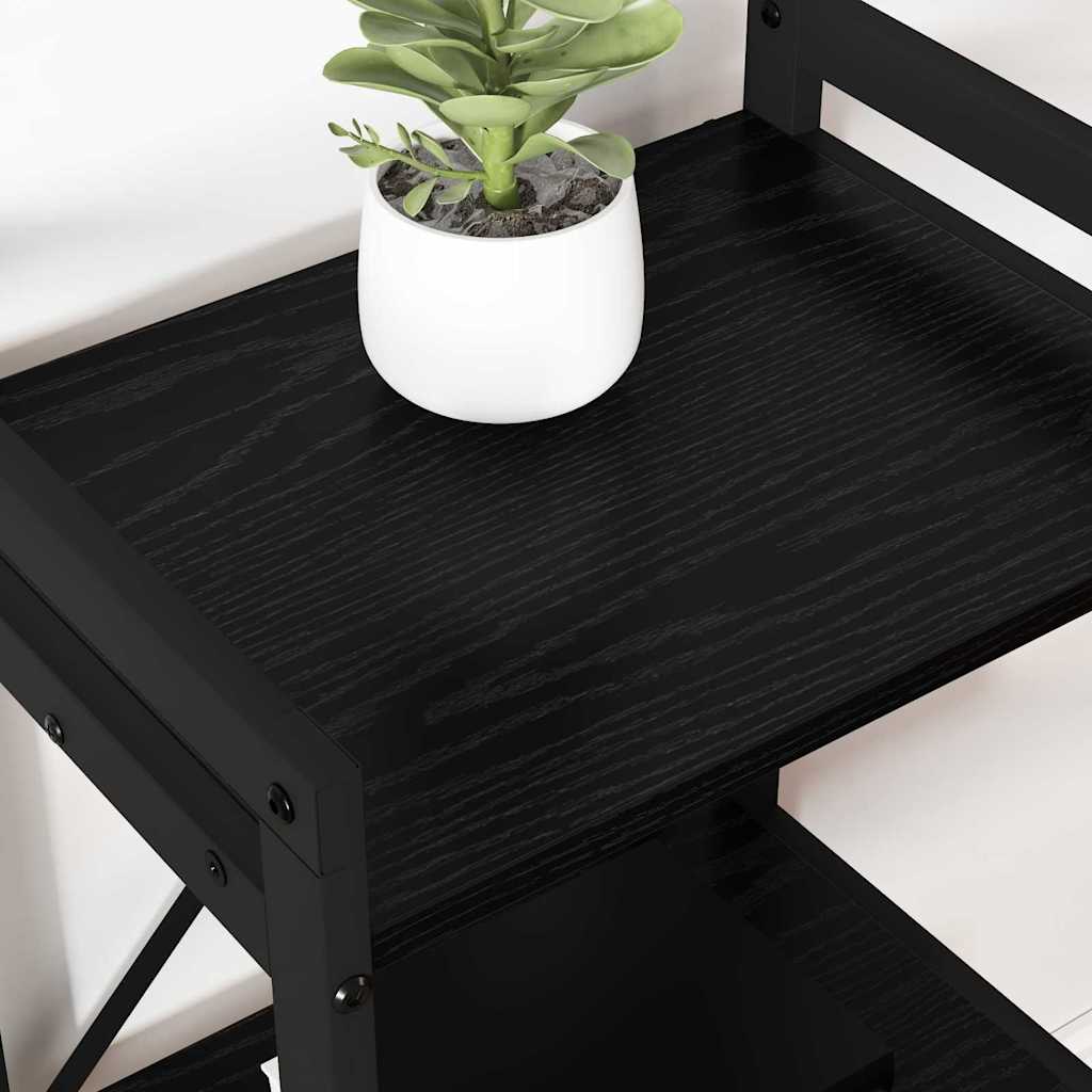 vidaXL Βιβλιοθήκη Μαύρη δρυς 40 x 30 x 83 εκ Επεξεργασμένο ξύλο