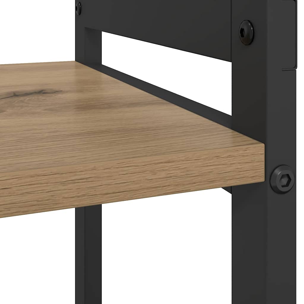 vidaXL Βιβλιοθήκη artisan δρυς 40 x 30 x 48.5 εκ Επεξεργασμένο ξύλο