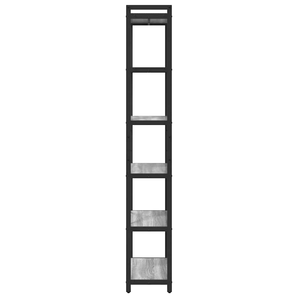 vidaXL Βιβλιοθήκη Γκρι sonoma 60 x 30 x 188 εκ Επεξεργασμένο ξύλο