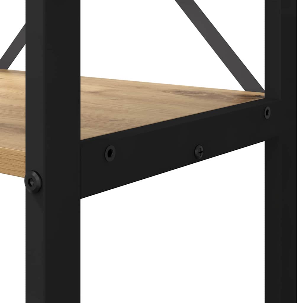 vidaXL Βιβλιοθήκη artisan δρυς 80 x 30 x 188 εκ Επεξεργασμένο ξύλο