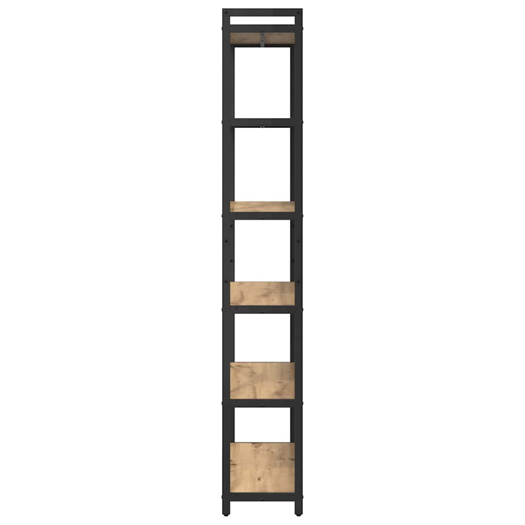 vidaXL Βιβλιοθήκη artisan δρυς 80 x 30 x 188 εκ Επεξεργασμένο ξύλο