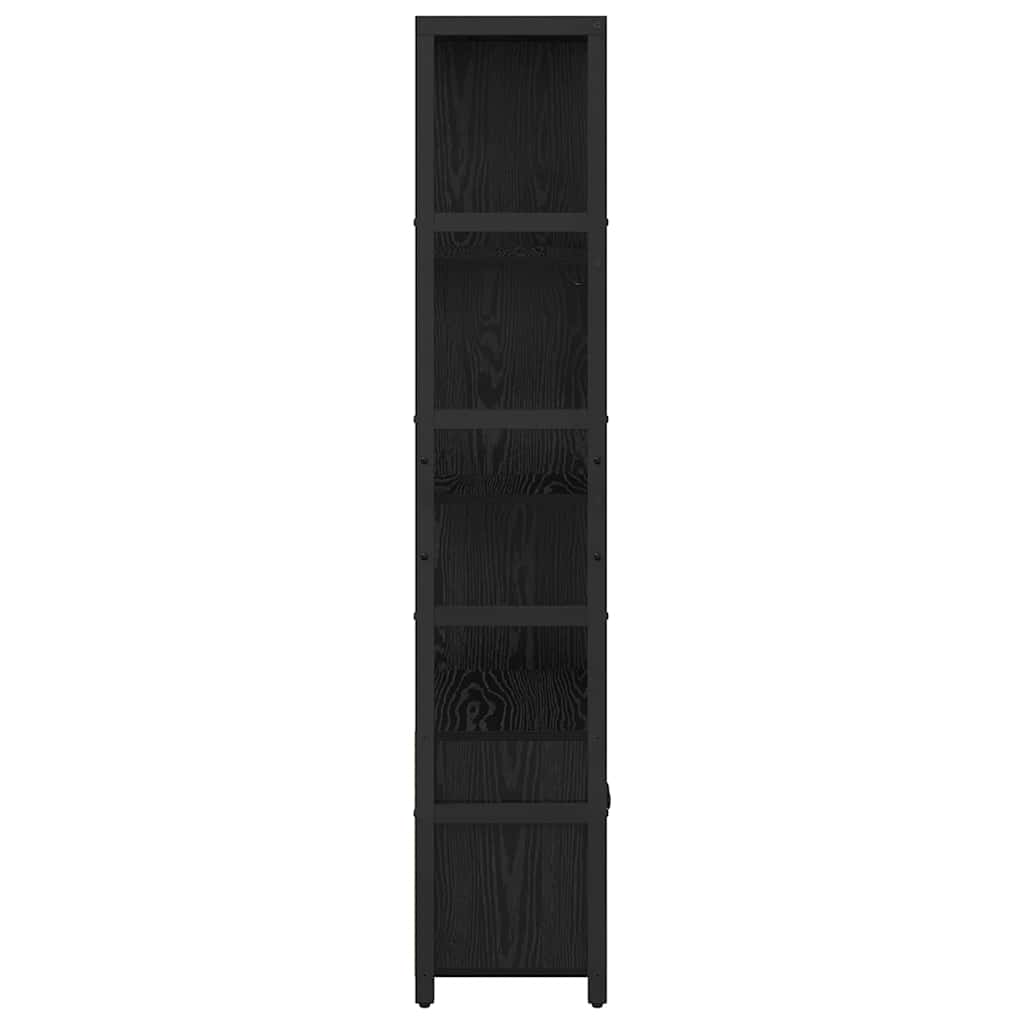 vidaXL Ράφι Βιβλίων Μαύρη δρυς 80 x 30 x 155.5 εκ Επεξεργασμένο ξύλο