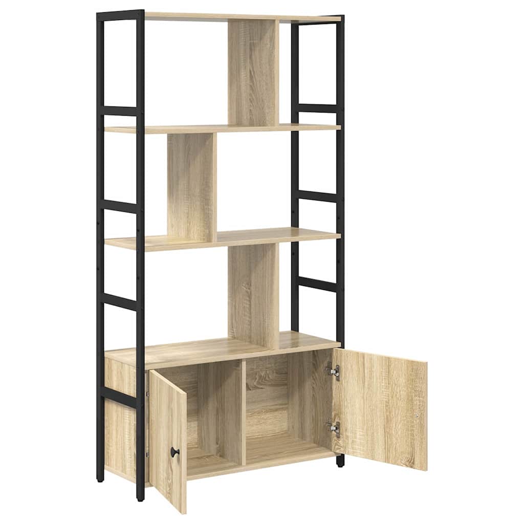 vidaXL Ράφι Βιβλίων Sonoma Δρυς 80 x 30 x 155.5 εκ Επεξεργασμένο ξύλο