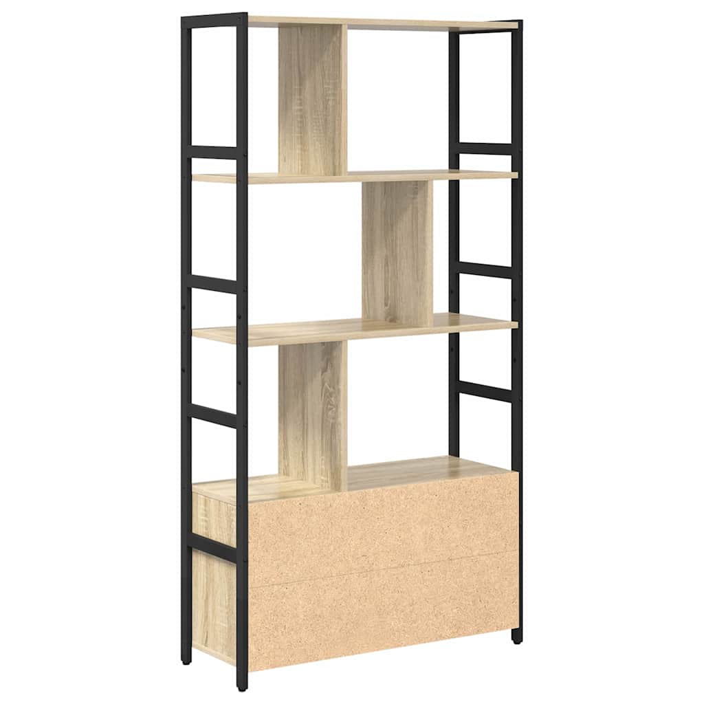 vidaXL Ράφι Βιβλίων Sonoma Δρυς 80 x 30 x 155.5 εκ Επεξεργασμένο ξύλο