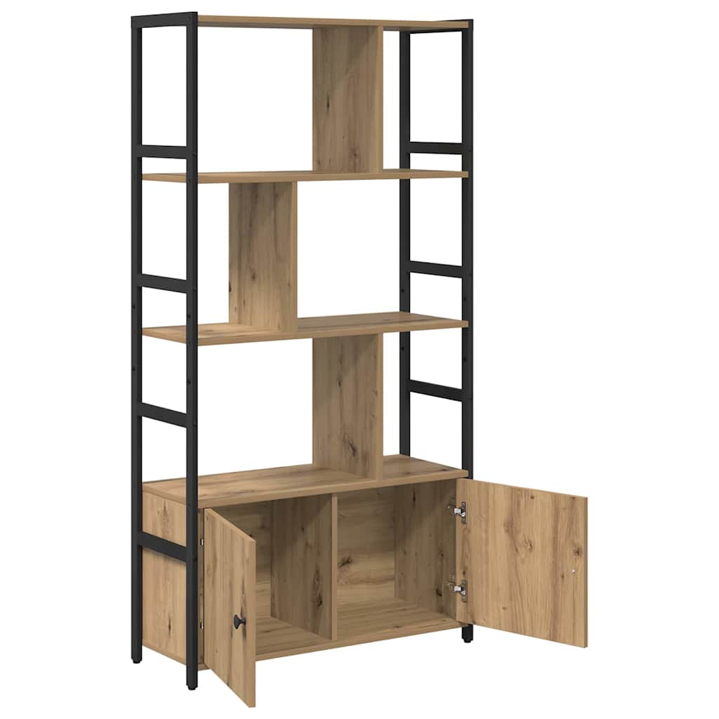 vidaXL Ράφι Βιβλίων artisan δρυς 80 x 30 x 155.5 εκ Επεξεργασμένο ξύλο
