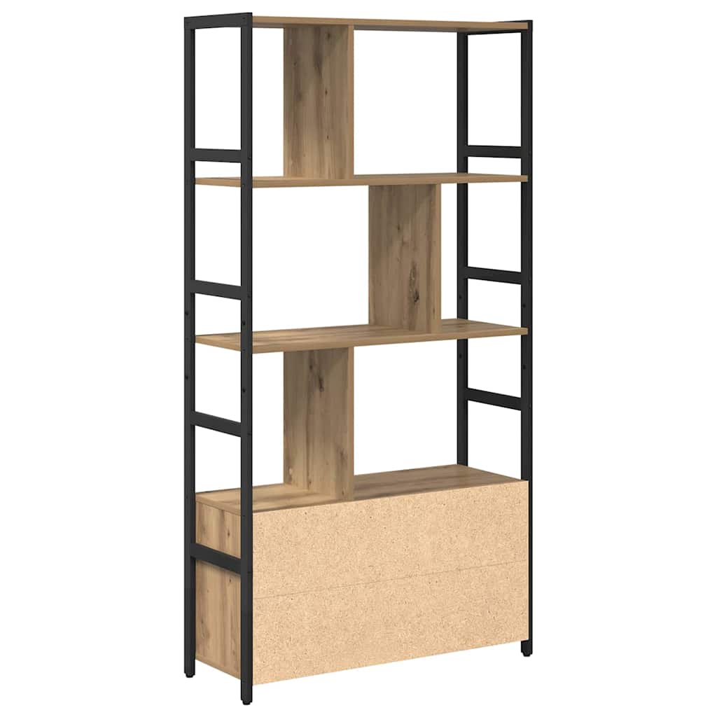 vidaXL Ράφι Βιβλίων artisan δρυς 80 x 30 x 155.5 εκ Επεξεργασμένο ξύλο