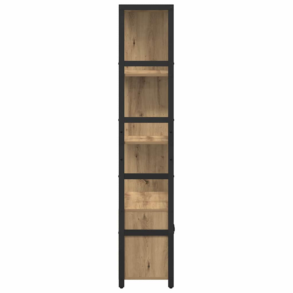 vidaXL Ράφι Βιβλίων artisan δρυς 80 x 30 x 155.5 εκ Επεξεργασμένο ξύλο