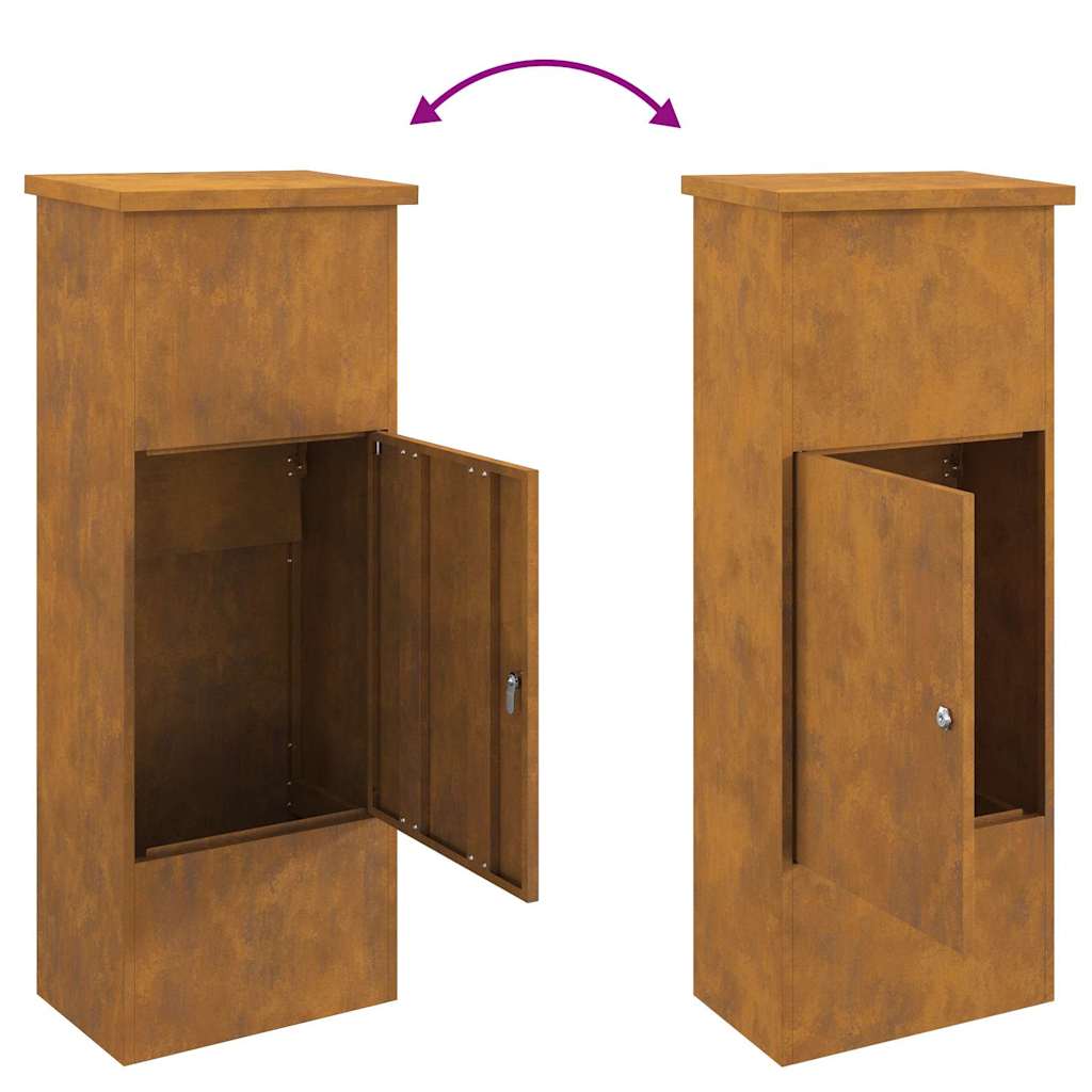 vidaXL Θυρίδα Πακέτων Σκ rusty 44.5 x 29 x 110.5 εκ