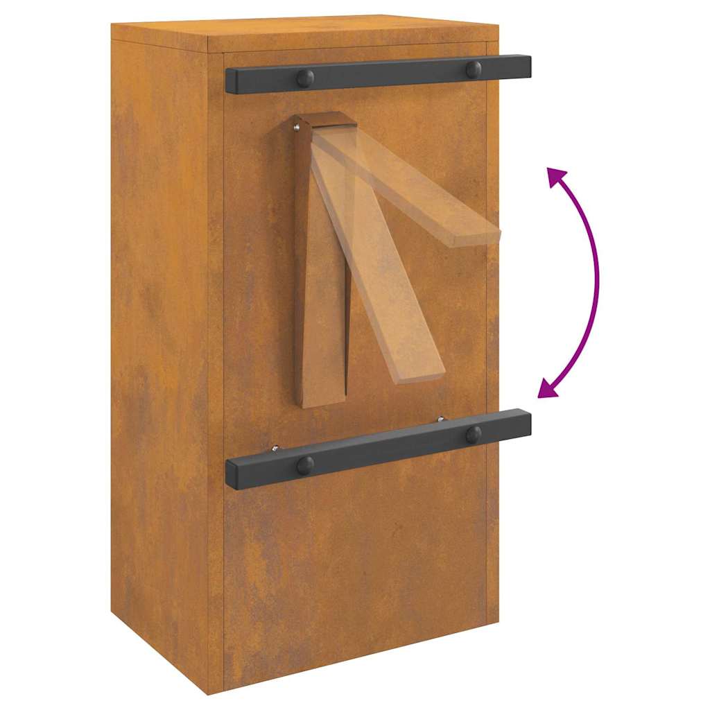 vidaXL γραμματοκιβώτιο Σκ rusty 30 x 23 x 55 εκ.