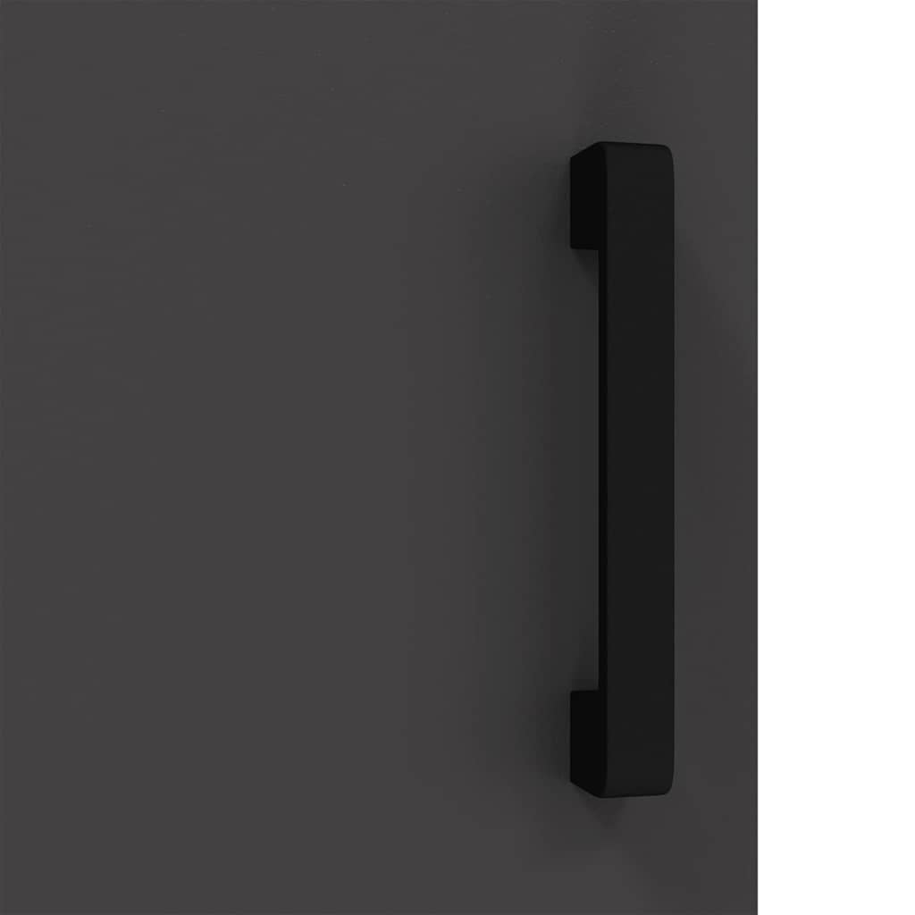 vidaXL Αποθηκευτικός Χώρος Κουζίνας Μαύρο 60 x 50 x 92 εκ Ατσάλι