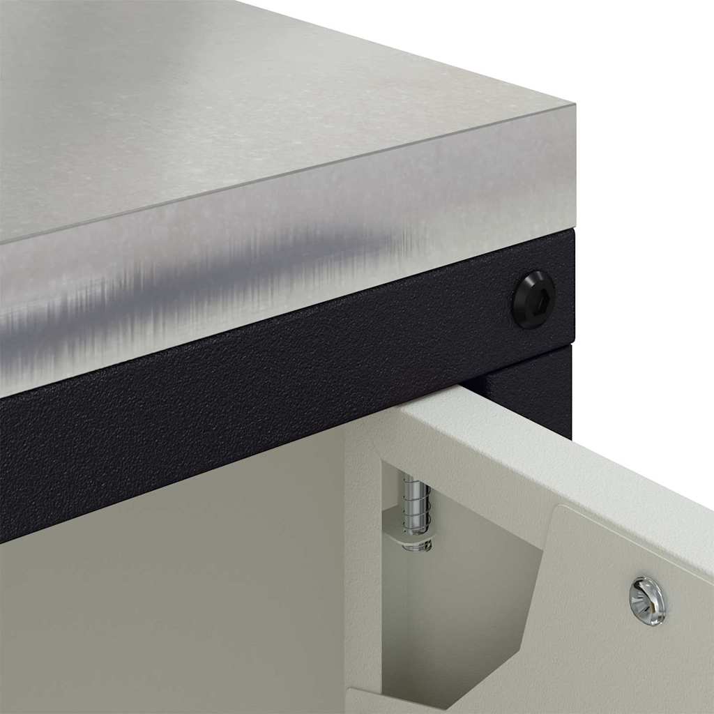 vidaXL Αποθηκευτικός Χώρος Κουζίνας Λευκό 60 x 50 x 92 εκ Ατσάλι