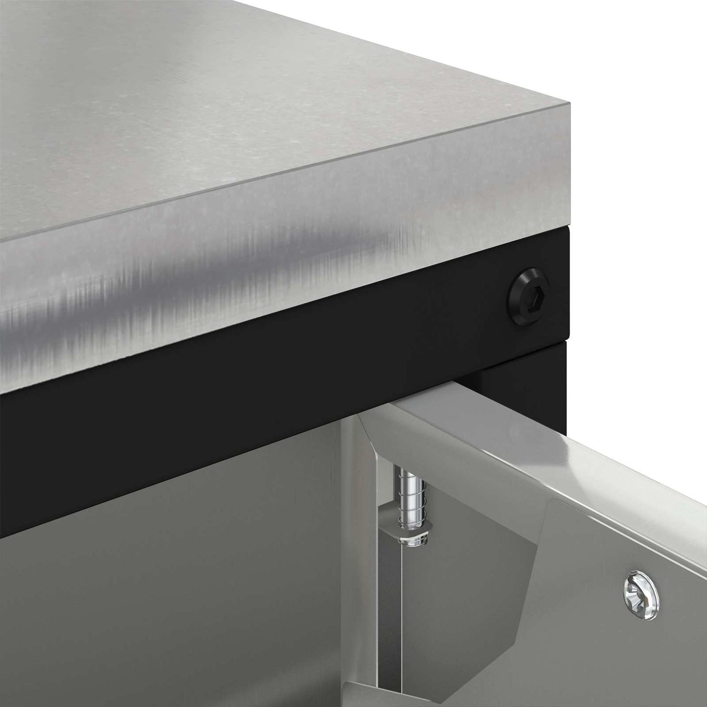 vidaXL Αποθηκευτικός Χώρος Κουζίνας HATTEM Ασημί 90 x 50 x 53 εκ