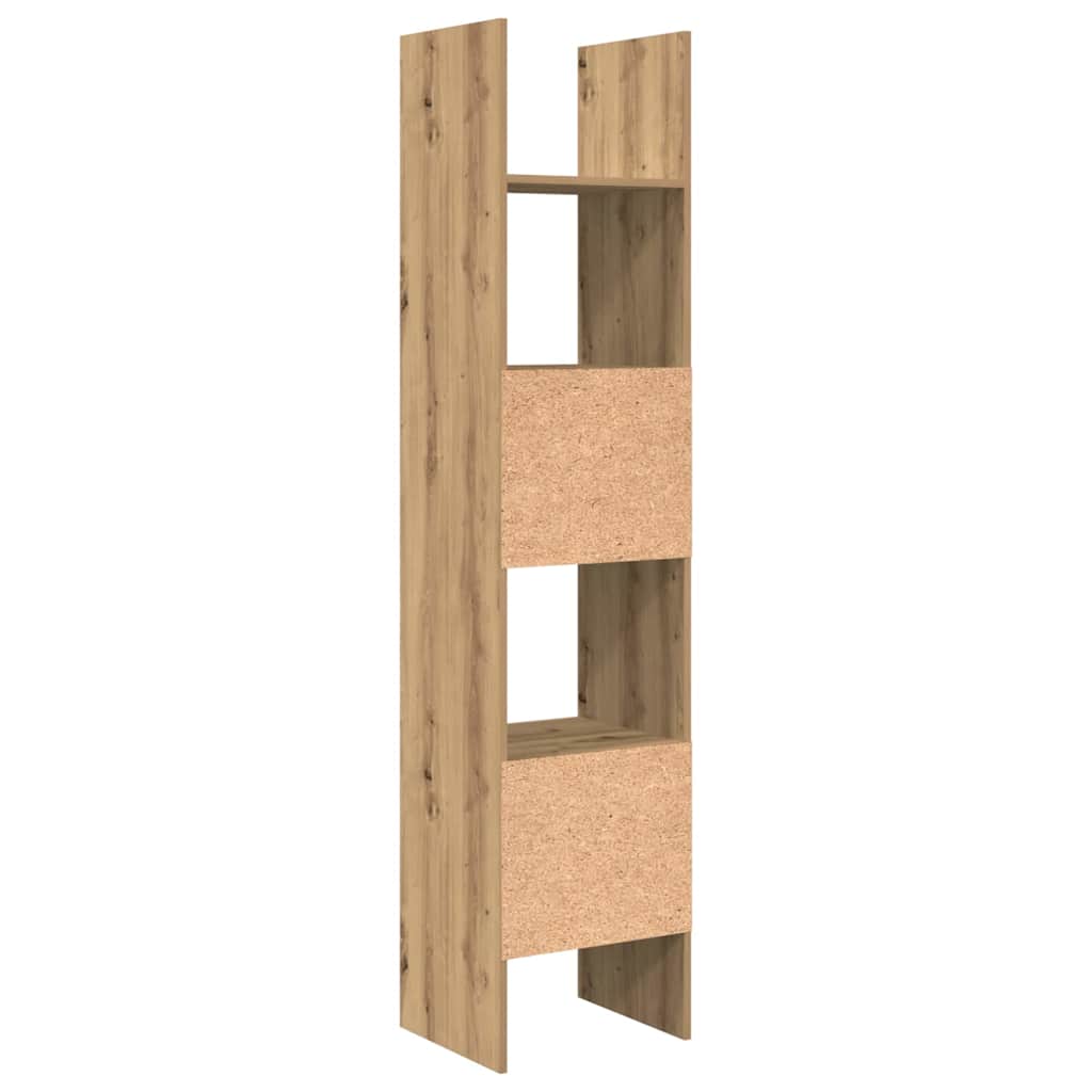 vidaXL Βιβλιοθήκη artisan δρυς 40 x 35 x 180 εκ. Επεξεργασμένο ξύλο