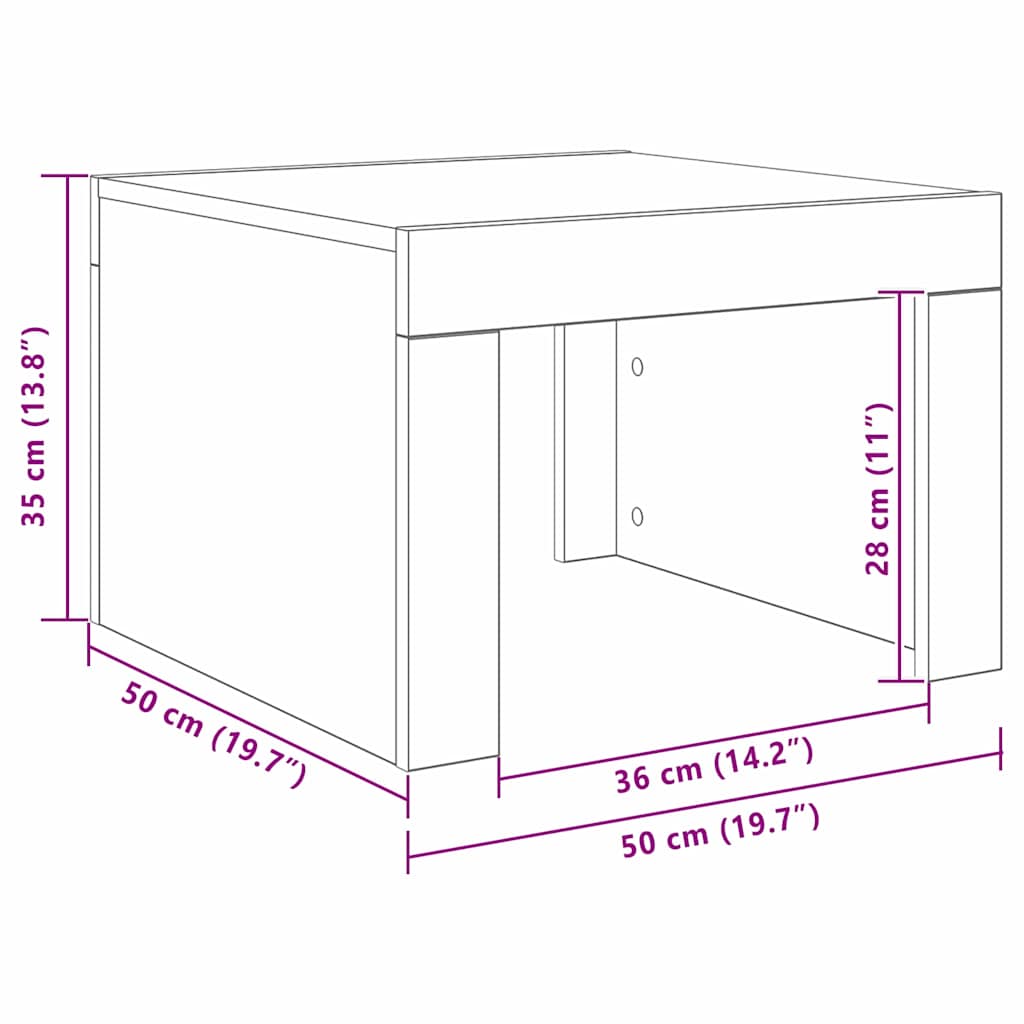 vidaXL Τραπεζάκι σαλονιού Παλιό ξύλο Επεξεργασμένο ξύλο