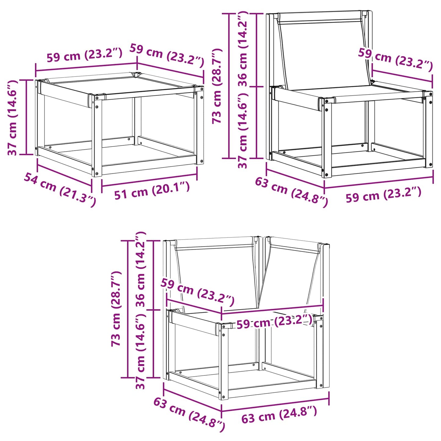 vidaXL Σειρά Καναπέ Εξωτερικού με μαξιλάρι 6 pcs Φυσικό και Μπεζ