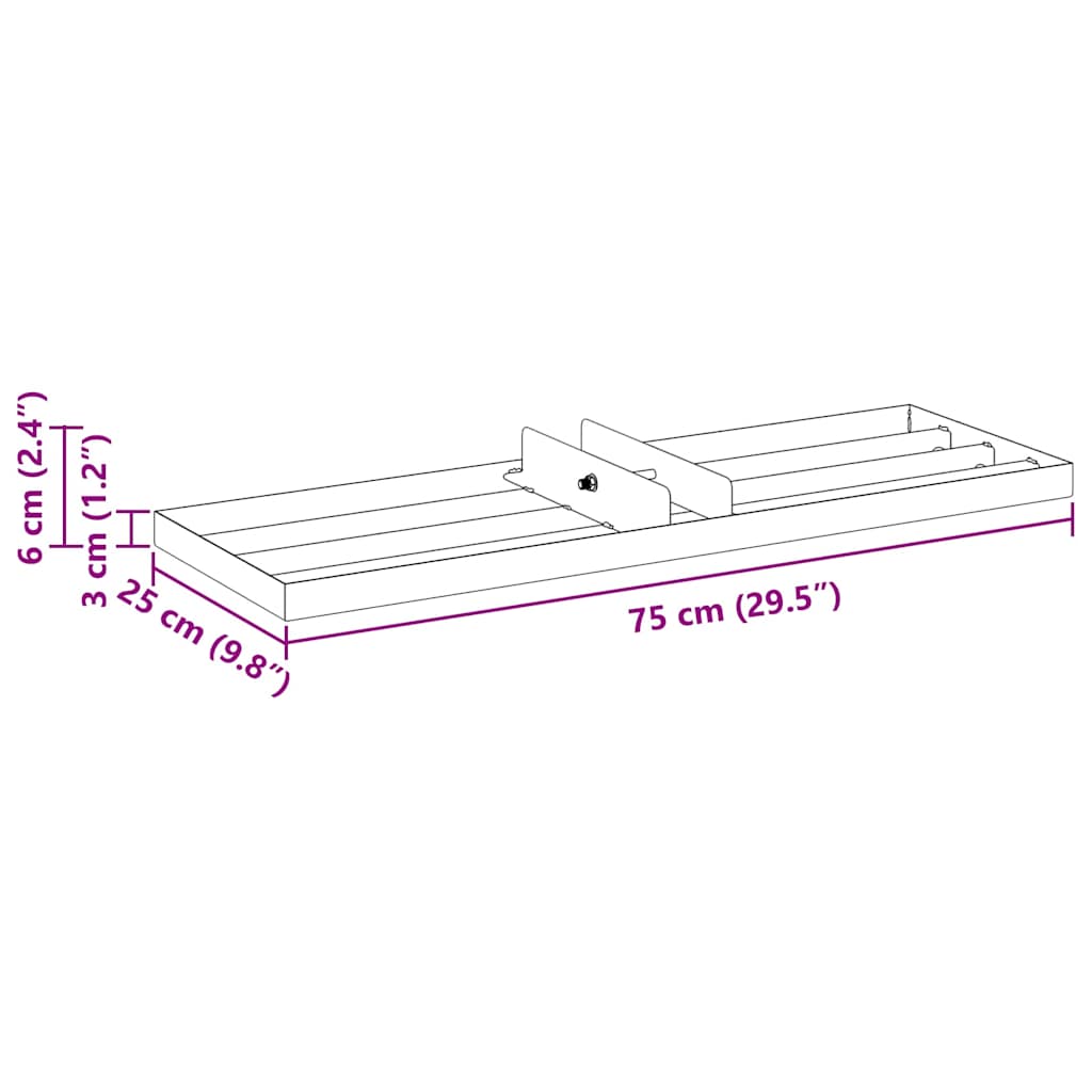 vidaXL Αντάπτορας για Γκαζόν Μαύρο Χάλυβας με επίστρωση πούδρας
