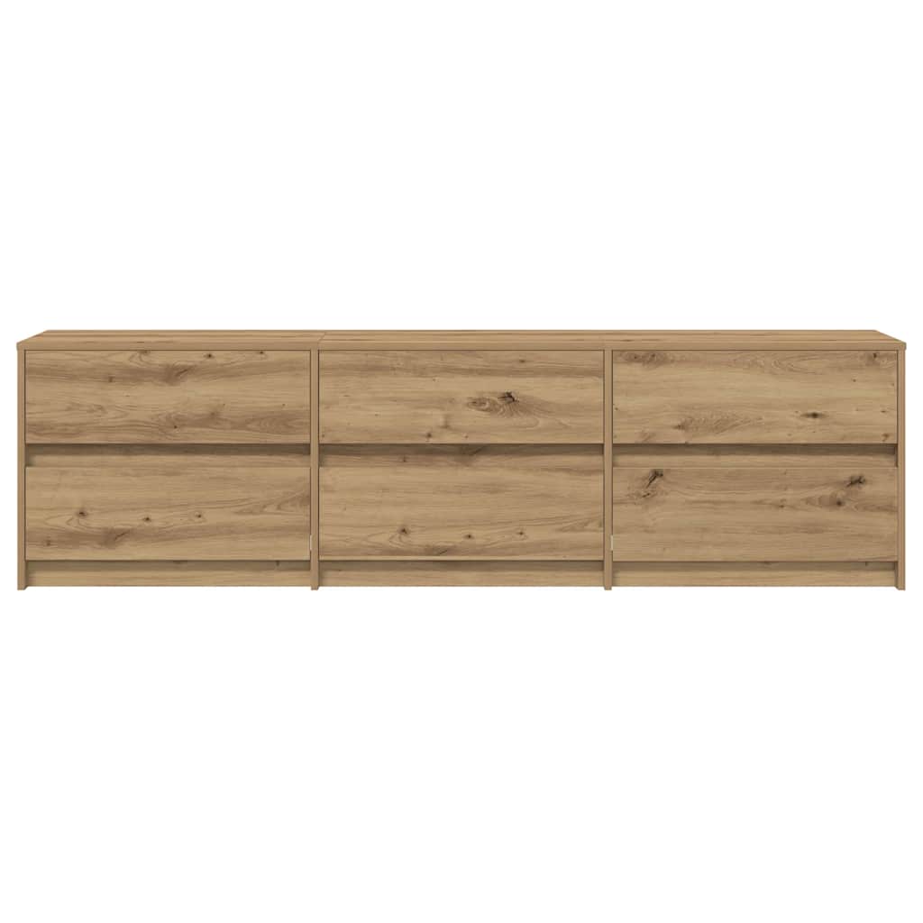 vidaXL Ντουλάπι TV Καφέ 181 x 34 x 50 εκ. Επεξεργασμένο ξύλο