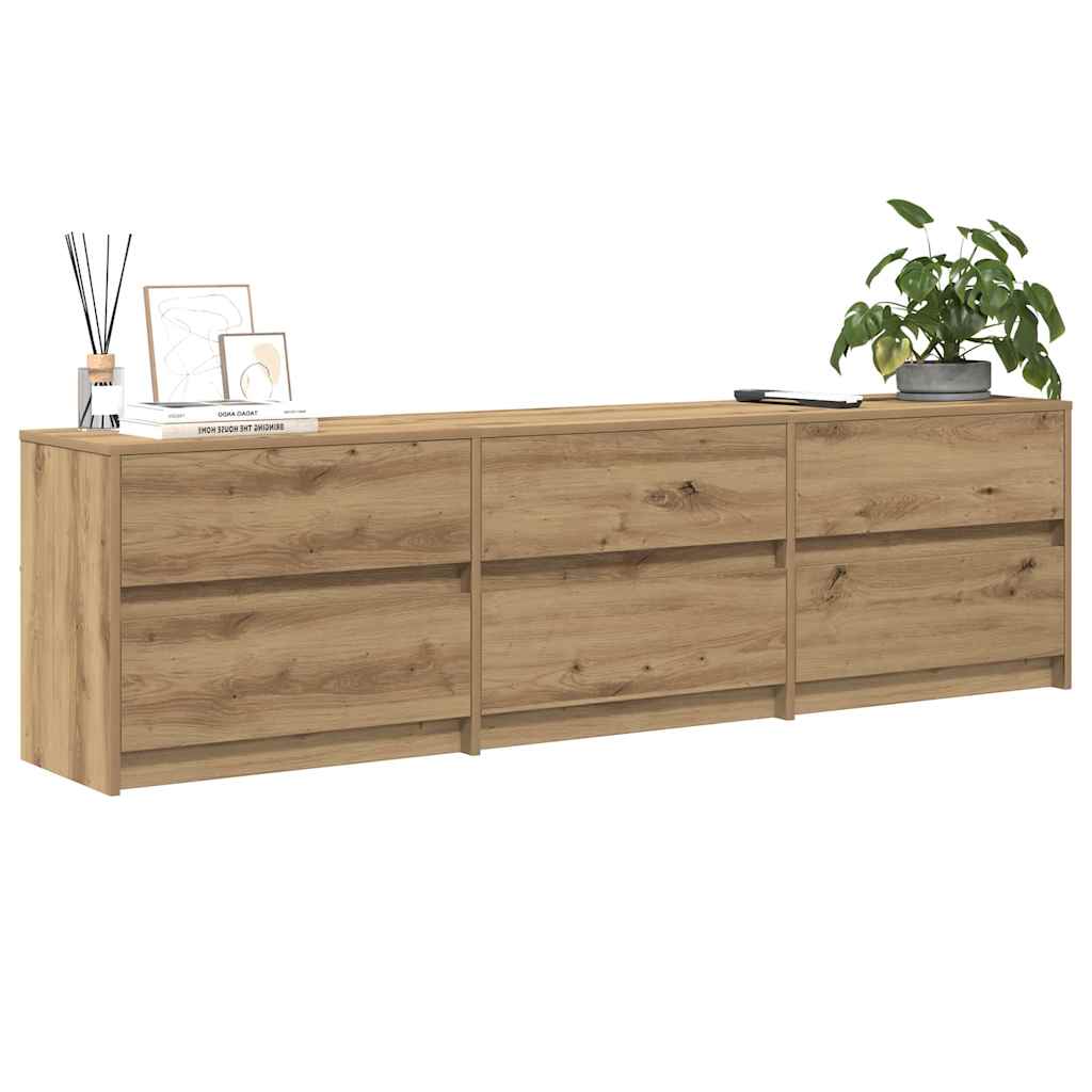 vidaXL Ντουλάπι TV Καφέ 181 x 34 x 50 εκ. Επεξεργασμένο ξύλο