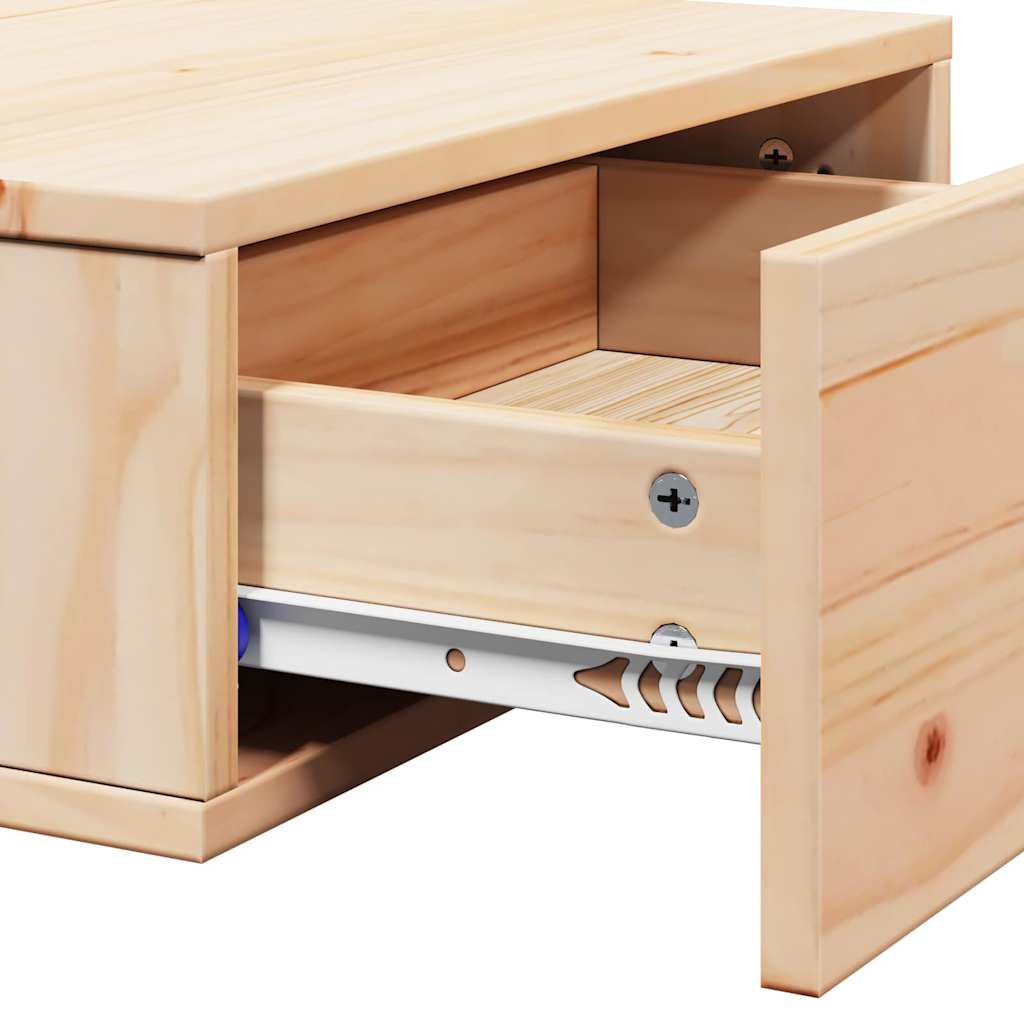 vidaXL Κομοδίνο 2 pcs Καφέ 42 x 32,5 x 40 εκ Μασίφ ξύλο πεύκου