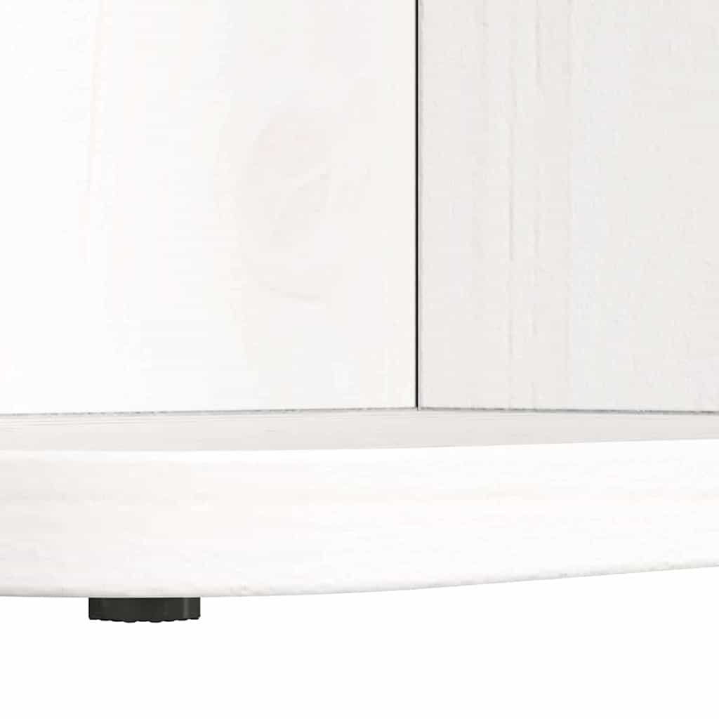 vidaXL Τραπεζάκι σαλονιού Λευκό 80 x 39.5 x 33.5 εκ Μασίφ ξύλο πεύκου