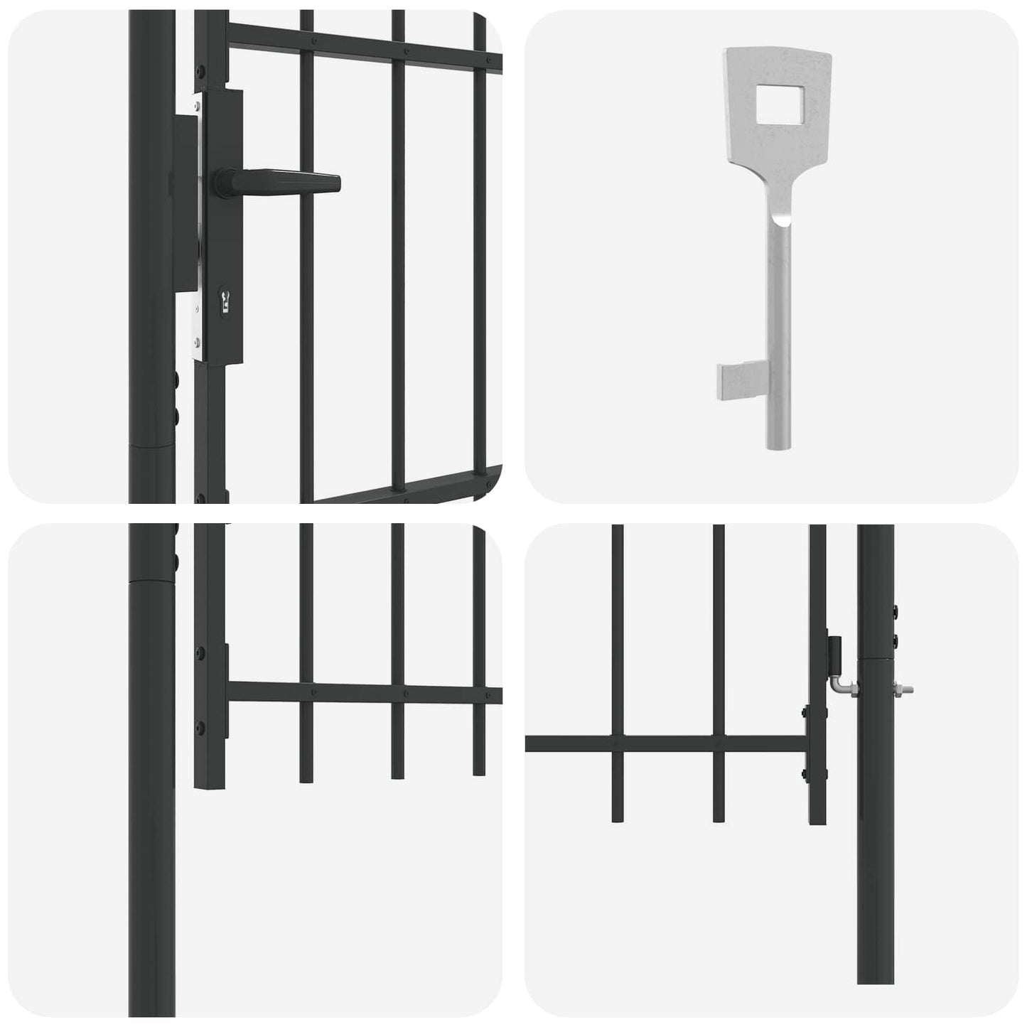 vidaXL Πύλη Φράχτη BOXTEL 103 x 124,5 εκ Χάλυβας με επίστρωση πούδρας