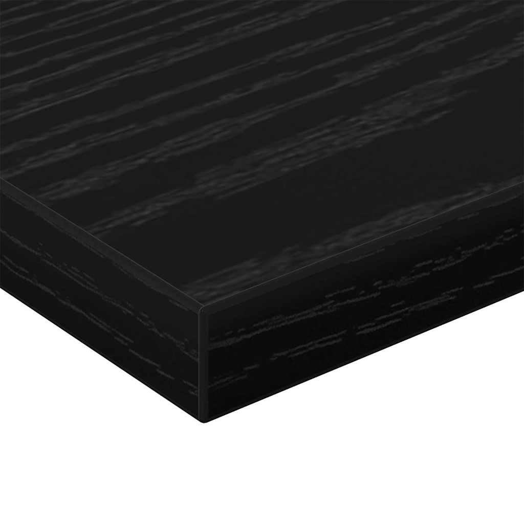 vidaXL Ράφι Βιβλίων 4 pcs Μαύρο 40 x 10 x 1.5 cm Επεξεργασμένο ξύλο