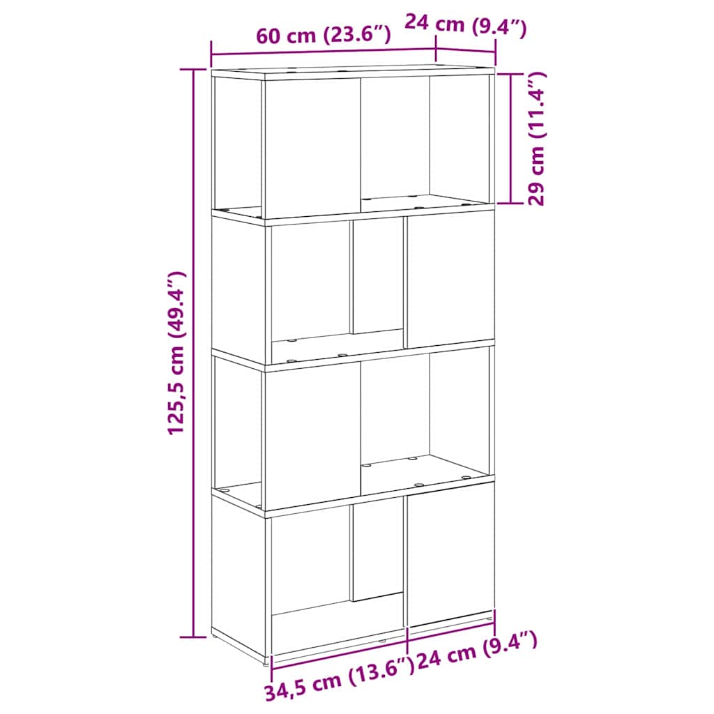 vidaXL Σετ επίπλου τηλεόρασης Επιτοίχιο Καφέ 60 x 24 x 125,5 εκ