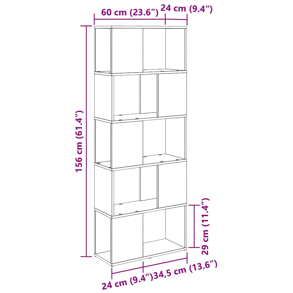 vidaXL Σετ επίπλου τηλεόρασης Καφέ 60 x 24 x 156 εκ Επεξεργασμένο ξύλο