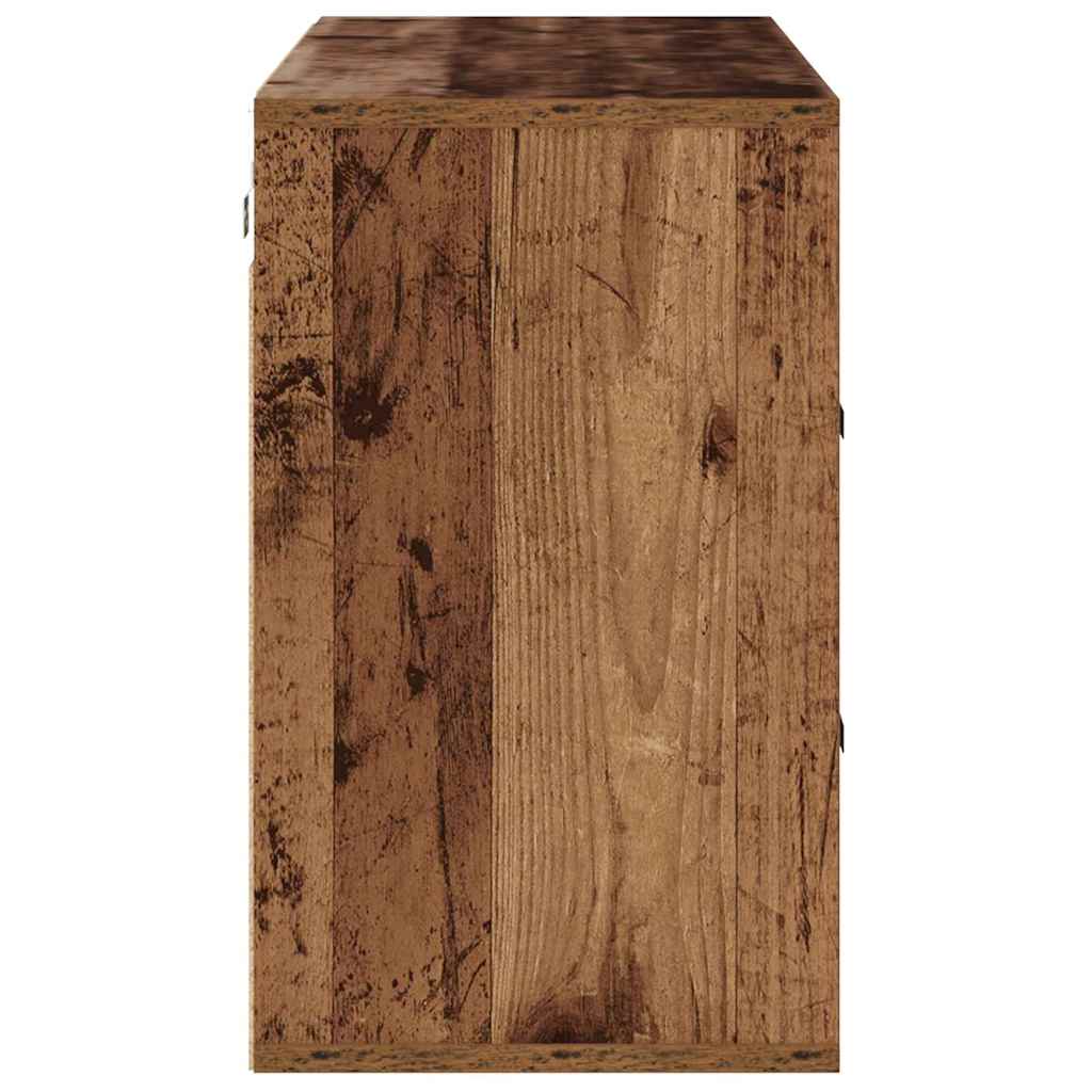 vidaXL Παπουτσοθήκη Παλαιό ξύλο 103 x 30 x 51 εκ. Επεξεργασμένο ξύλο