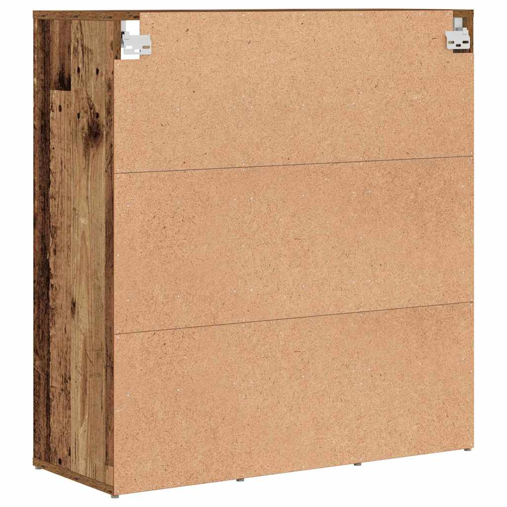vidaXL Παπουτσοθήκη με ράφι Παλαιό ξύλο 77.5 x 30 x 83.5 εκ.