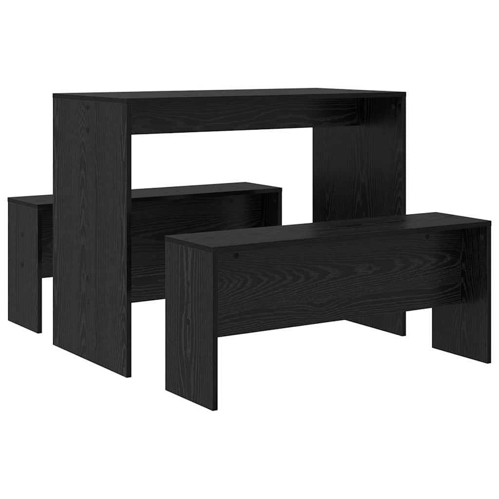 vidaXL Σετ τραπεζαρίας 2 pcs Μαύρη δρυς 97 x 47 x 75 εκ.