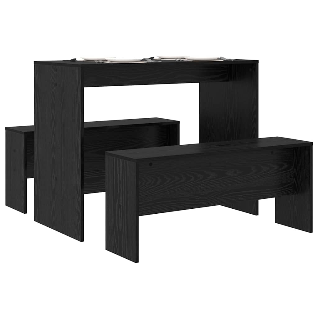 vidaXL Σετ τραπεζαρίας 2 pcs Μαύρη δρυς 97 x 47 x 75 εκ.